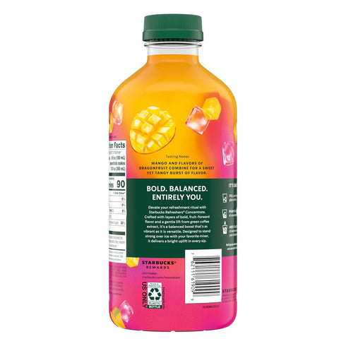 32 oz Starbucks Refreshers Concentrate Mango Dragonfruit, Refreshing Drink, Cold Drinks fl