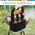 Beautyflier 6-bottle 5oz Carrier for Hot Sauce Bottles, Holds Standard Bottles, Condiment Holder for Oil, Sauces