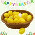 60 1 1 GCQJOQ Easter Eggs Plastic Fillable Easter Eggs Bulk for Easter Theme Party Favor, Yellow Eggs, Gold Egg, White