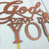 God Gave Me You Cake Topper for Wedding, Engagement, Marriage Party Decorations, Double-faced Rose Gold Glitter