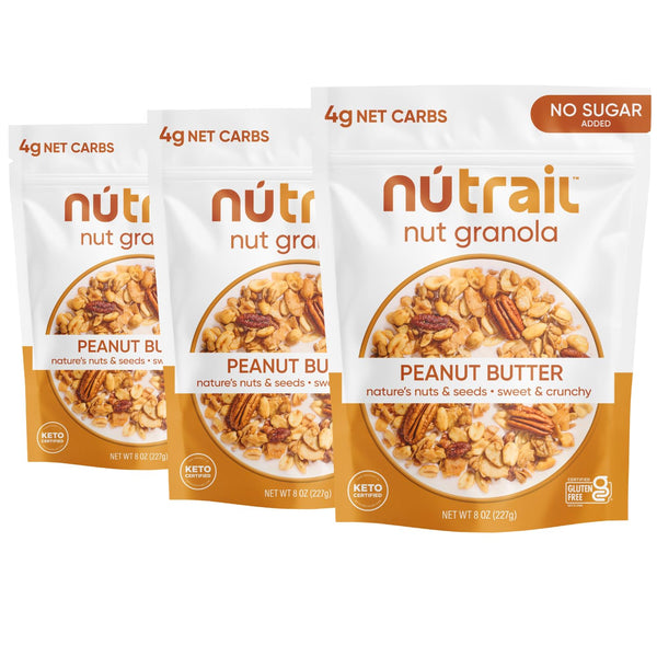 NuTrail Nut Granola, Peanut Butter, No Sugar Added, Gluten Free, Grain Free,