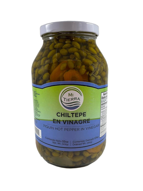 MI TIERRA 32oz Pack 2 - Chiltepe in Vinegar - Chiltepe en Vinegar