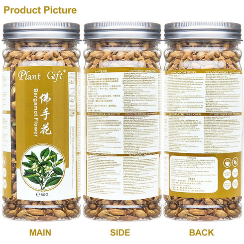 Plant Gift 2.82oz/80g Dried Bergamot Flower No Additives, Sulfur Free, Chinese Dried Herbs Angelica Sinensis Dong Quai