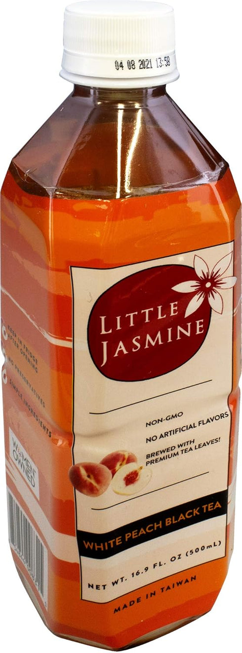 16.9 Oz (Pack 12) LITTLE JASMINE White Peach Black Tea, Fl