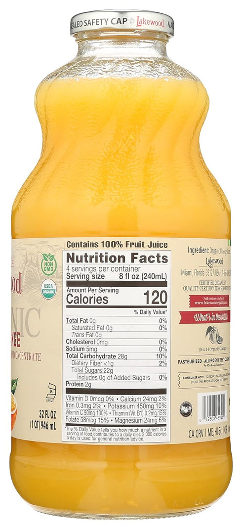 32 Lakewood Organic Pure Orange Juice, FZ