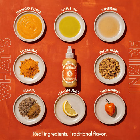 (9oz) SHUUG Amba Sauce Organic | Mango Curried Hot Sauce |Amba Mild to Medium Spice Mango | Vegan, Non-GMO, Kosher |