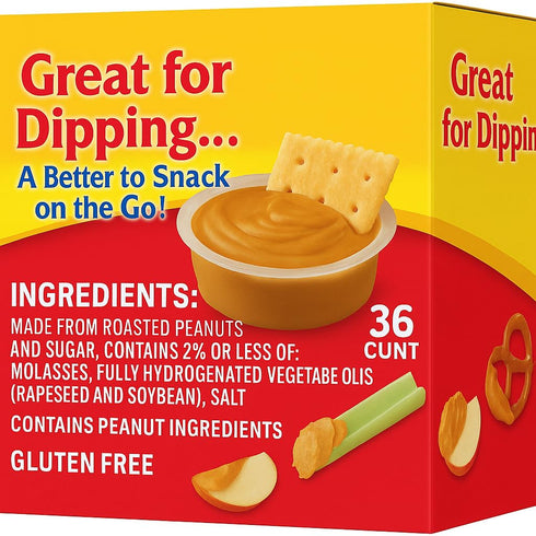 Generic 1.5 oz 36 Count Creamy Peanut Butter Single Serve To Go Cups, Portions
