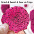 YJJOUUT 3.5oz/100g Freeze Dried Dragon Fruit Slices Chunks for Cocktails Dragon Fruit Cubes Pieces Bulk No Sugar added