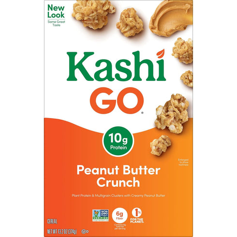 13.2oz (1 Kashi GO Cold Breakfast Cereal, Vegan Protein, Fiber Cereal, Peanut Butter Crunch, Box Box)