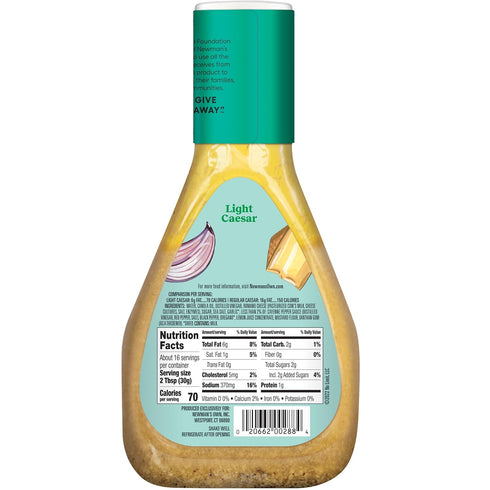 16 oz Newman's Own Light Caesar Dressing Salad Dressing