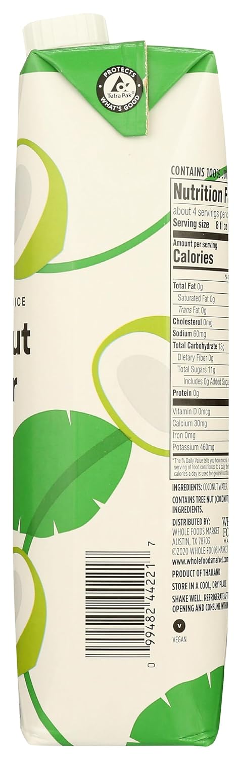365 33.8 Oz by Whole Foods Market, Coconut Water, Fl