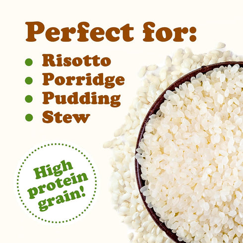 1 Food to Live Italian Arborio Rice, Pound Short Grain White Rice, Superfino Grade, Vegan, Kosher, Bulk, Ideal
