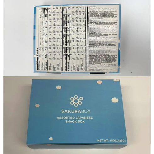 2 Sets 2x 30 (60 Sakura Box Japanese Snacks & Candy - Piece Dagashi Gift Box Pieces)