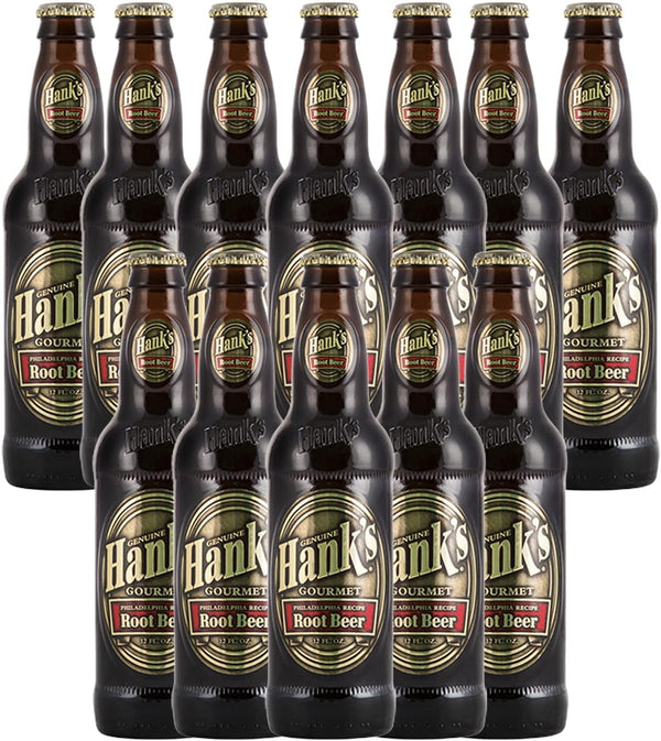 Hank's Genuine Gourmet Root Beer, 12 fl oz Bottles Premium Craft Soda