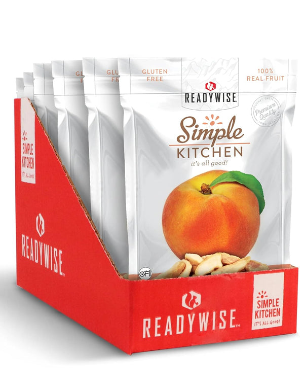 READYWISE - Simple Kitchen, Freeze-Dried Peaches, 1.16 oz, Pack of 6, Vegetarian,