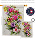 Breeze Decor Mix Bouquet Garden Flag Spring Floral Sunflower Tulip Rose Orchid Lilies Season Springtime Flower Wreath