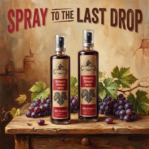 3.38 oz, Pack 2 Ellora Farms, Balsamic Vinegar in glass spray bottle, Clog-free, Single Origin Greece, all-natural