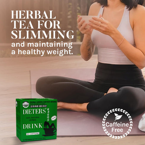 Uncle Lee's China Green Dieters Tea, Detox Tea with Senna, 30 Count, Caffeine-Free Herbal Tea Bags