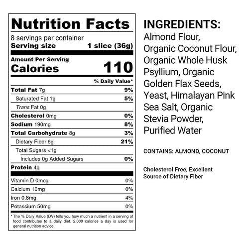 10 oz Pack 4 Yez! Foods Artisan Golden Flax Keto Bread, Small Loaf - of - Low-Carb & Gluten-Free - Grain-Free