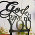 God Gave Me You Wedding Cake Topper, Party Decoration (Black)