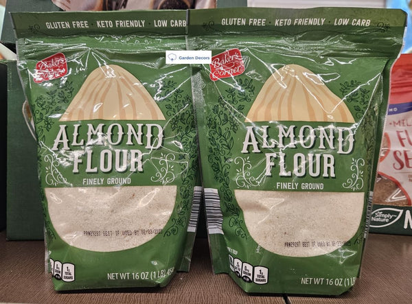 Generic Bakers Corner Almond Flour Finely Ground Gluten Free 16oz 454g (Two Bags)