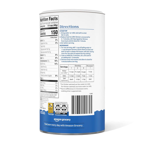 25 Oz Amazon Grocery, Steel Cut Quick Oats