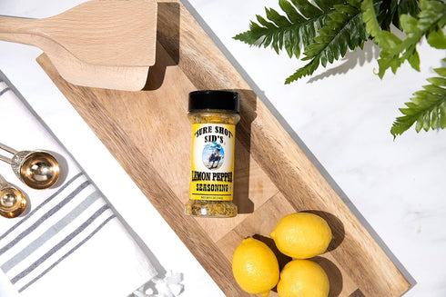 5 oz Sure Shot Sids Lemon Pepper Seasoning All-Purpose BBQ & Grill Rub for Chicken, Seafood, Steak, Vegetables