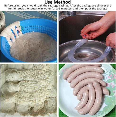 45m 0.87-0.94in Horoper Sausage Casings Natura Salted Sheep Fresh Collagen Sausage Casings Sheep Casings for Sausage