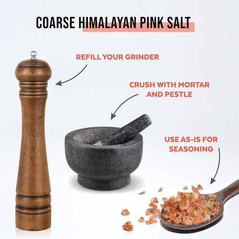 Packaging 10oz Himalayan Pink Salt with Nordic Kelp Naturally Iodized salt for everyday use in Plastic-Free | Coarse