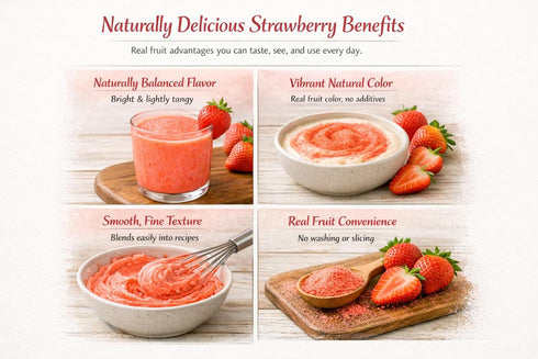 8 oz Indus Farms Freeze Dried Strawberry Powder Pure Strawberry Fruit, No Added Sugar, Bold Real Fruit Flavor