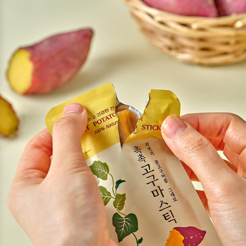 100% 20g 10 Packs HELLO KFOOD HANWOOL Korean Sweet Potato Sticks Soft & Chewy Snack, Made with Korean Sweet Potatoes