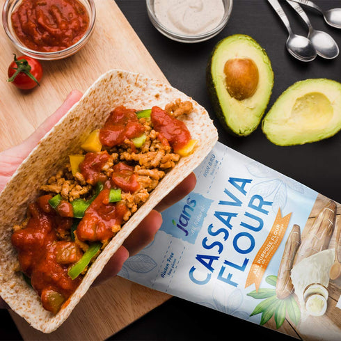2 lbs, Jans All-Natural Cassava Flour All-Purpose Flour Alternative, Non-GMO & Gluten-Free, Grain-Free, Paleo, AIP