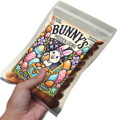Pack Bunnys Hidden Gems Gourmet Salted Roasted Almonds | Premium Snack Perfect for Easter, Gifting, or Everyday