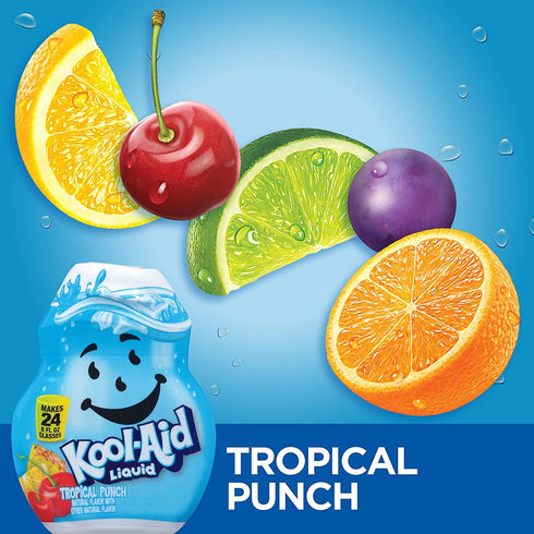 Pack) Kool-Aid Cherry & Tropical Punch Liquid Drink Mix (Variety
