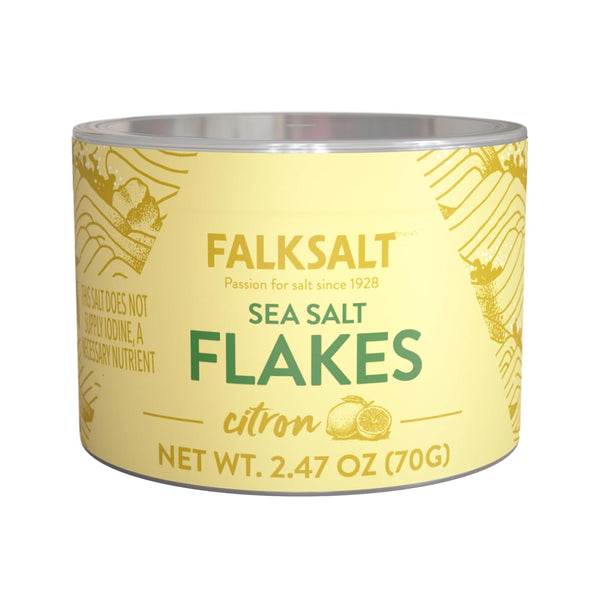 Falksalt - Citron Lemon Sea Salt Flakes, Handcrafted, Kosher, and All Natural