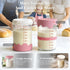 34 Oz Pro Sourdough Starter Kit Glass Jar With Lid, Cloth Cover, Date Band, Temp Strip Sourdough Bread Baking Supplies