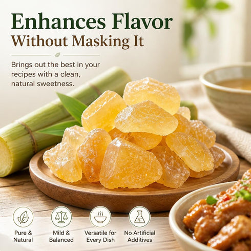 DGYLHBJ (1.1LB), 100% Authentic Yellow Rock Sugar Natural Large Crystal Rock Sugar for Pho & Tea