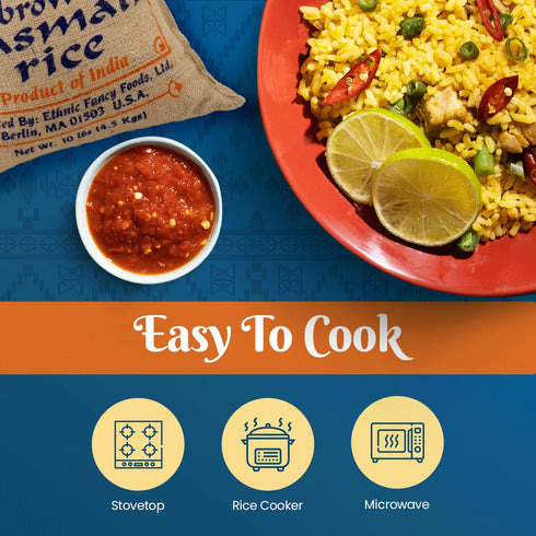 Bombay Market 10-pounds Bombay Basmati Brown Rice, Sack