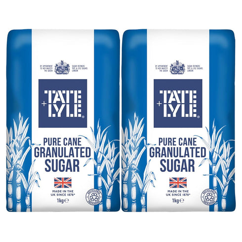 Tate & Lyle Fairtrade Granulated Pure Cane Sugar (1Kg) - Pack of 2