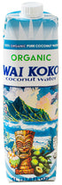 Wai Koko Coconut Water - CERTIFIED ORGANIC Coconut Water, 1L (6pk)