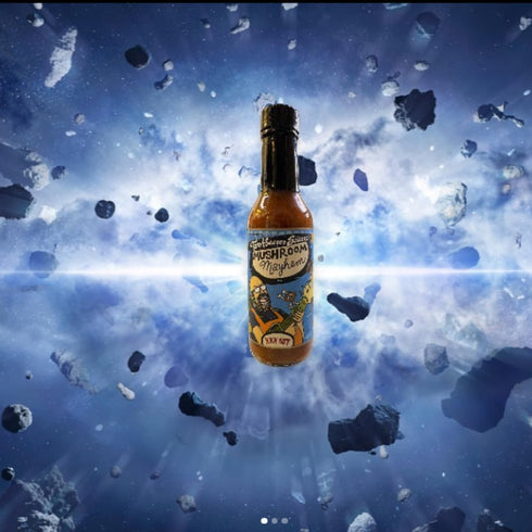 Mushroom Mayhem by Torchbearer Sauces, Medium Heat Hot Sauce with Umami, Shiitake Mushroom & Habanero, 5 fl oz Bottle