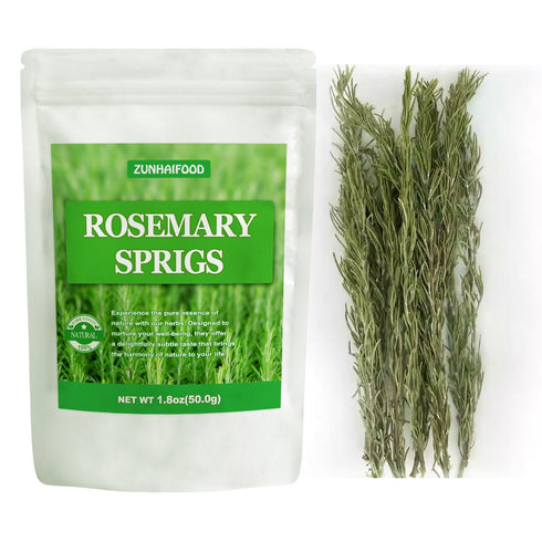 Zunhai Food 1.8oz (50g) 100% Dried Rosemary Sprigs, | Natural Rosemary Herb for Cooking, Tea & Aromatherapy | Culinary