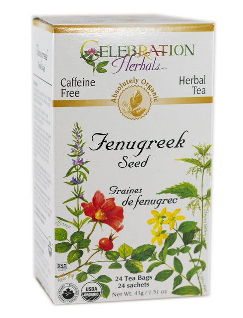 CELEBRATION HERBALS Fenugreek Seed Organic, 24 Bag, 0.02 Pound