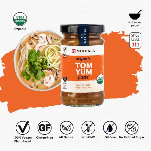 Mekhala Organic Thai Tom Yum Asian Cooking Paste. Vegan. Gluten-Free