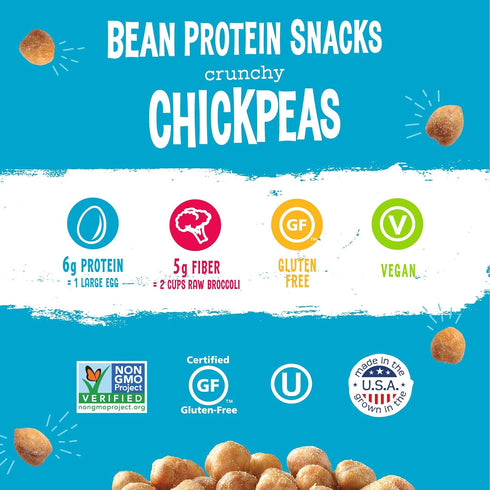 Pack (6 Pack) 6 oz Hummus The Good Bean Crunchy Chickpeas - Variety - - Sea Salt, Chili Lime, Sweet Sriracha
