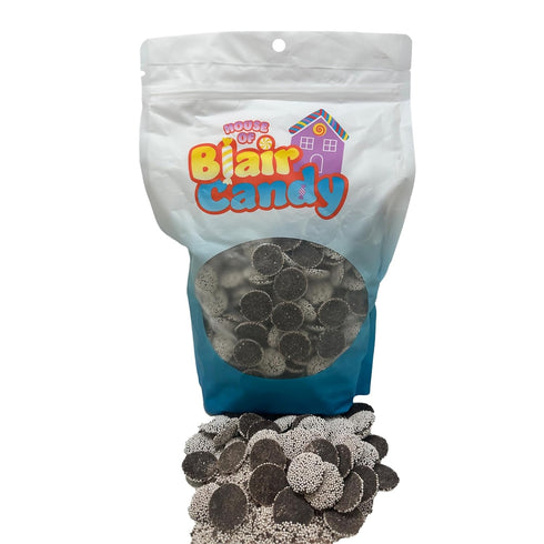 3 LB 330 Dark Chocolate Nonpareils Resealable Stand Up Bag (approx. pieces) Classic Chocolate Discs with White