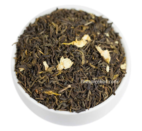 Flowery Jasmine Loose Leaf Green Tea, Caffeinated, Bulk 8oz, 80-100 Cups from The Spice Hut