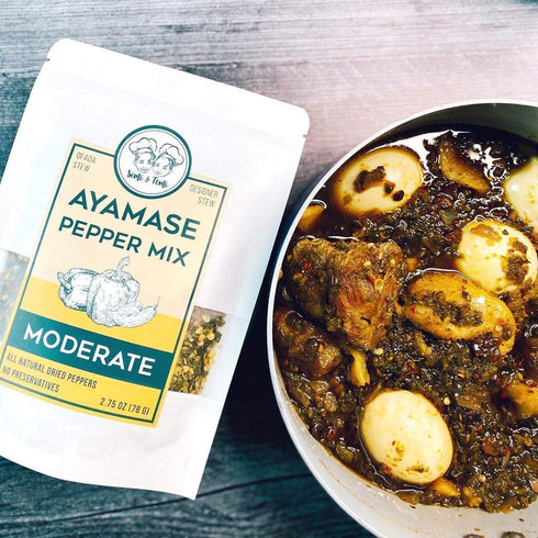 Simi & Temi Ayamase Pepper Mix, 2.75oz | Nigerian Stew | No Preservatives | Moderate Spicy