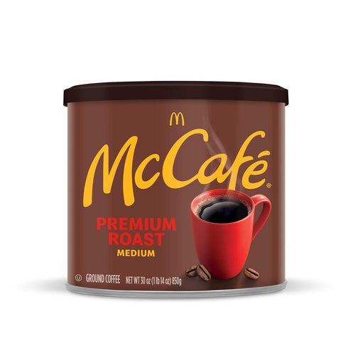 30 oz (Pack 2) McCafe Premium Roast, Medium Roast Ground Coffee, Canister