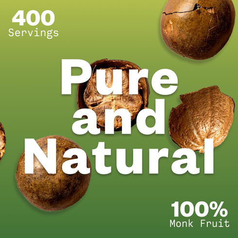 Organic Monk Fruit Sweetener, 125g (4.41oz), Pure USDA Organic Monk Fruit Extract Powder, Zero Calorie & Zero Carbs